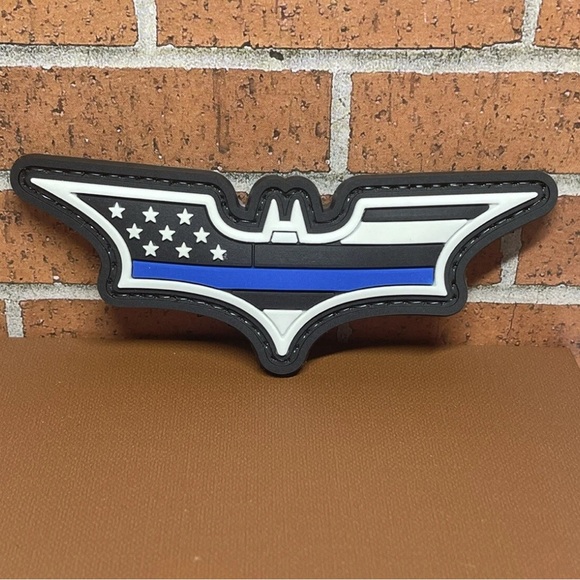PVC Tactical Patch - Batman Thin Blue Line Patch - Morale Batman Flag Patch - Picture 4 of 5